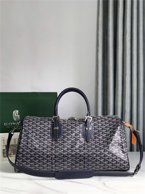 Goyard Boston 45 Bag In Goyardine Canvas & Cervon Calfskin