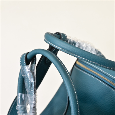 Lindy Bag Calfskin Leather 26/30CM Gold/Silver Tone Metal In Jean Blue Color