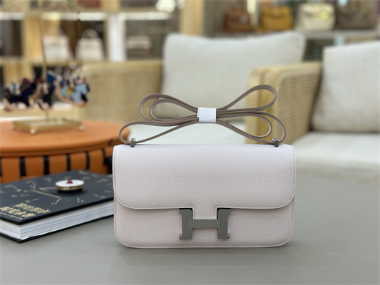 Constance Elan Epsom Leather  Gold/Silver Tone Hardware Mauve Pale Color HS(With Mirror)