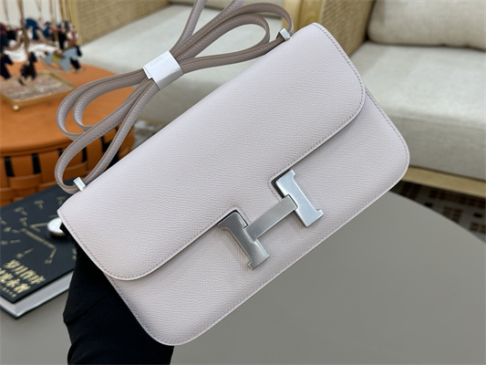 Constance Elan Epsom Leather  Gold/Silver Tone Hardware Mauve Pale Color HS(With Mirror)