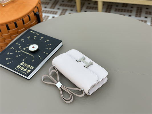 Constance Elan Epsom Leather  Gold/Silver Tone Hardware Mauve Pale Color HS(With Mirror)