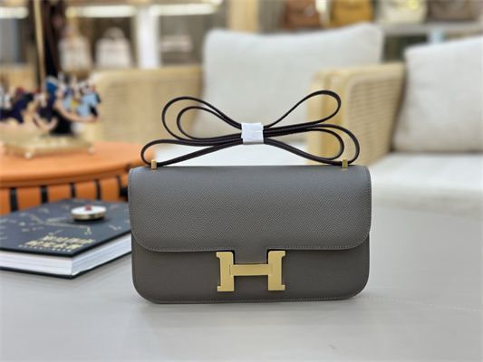 Constance Elan Epsom Leather  Gold/Silver Tone Hardware Etain Color HS(With Mirror)