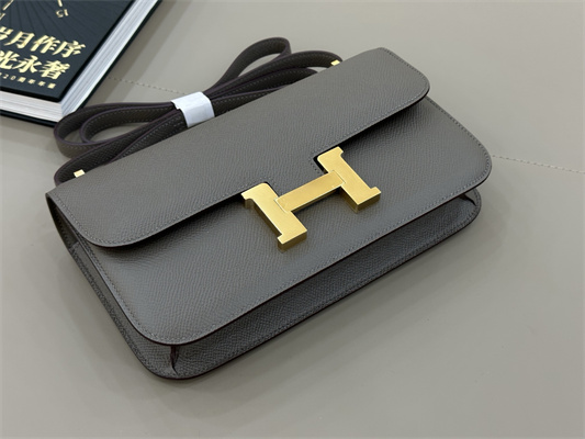 Constance Elan Epsom Leather  Gold/Silver Tone Hardware Etain Color HS(With Mirror)