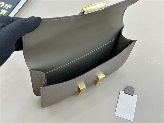 Constance Elan Epsom Leather  Gold/Silver Tone Hardware Etain Color HS(With Mirror)