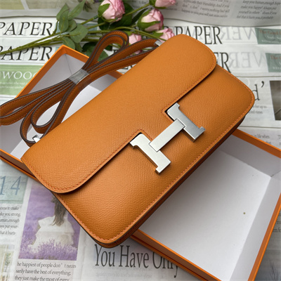 Constance Elan Epsom Leather  Gold/Silver Tone Hardware Orange Color HS(With Mirror)