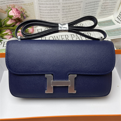 Constance Elan Epsom Leather  Gold/Silver Tone Hardware Deep Blue Color HS(With Mirror)