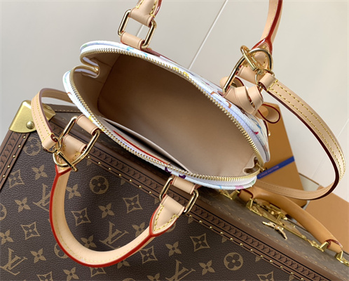 L.V X TM Alma BB Bag Multicolors Monogram Canvas White M13078