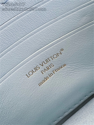 L.V Wallet On Chain LV Bloom Calfskin Leather Azur M14547