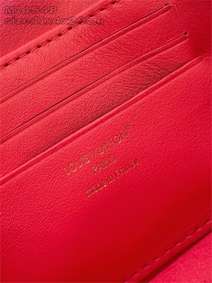 L.V Wallet On Chain LV Bloom Calfskin Leather Sweet Coral M14548