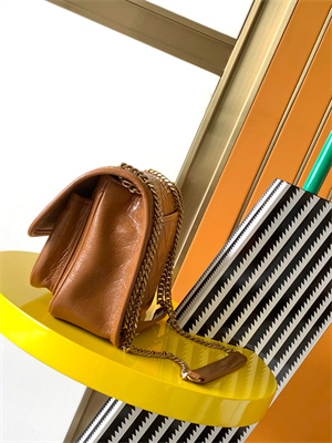 Y.S.L NIKI BABY In Vintage Leather Brown Color