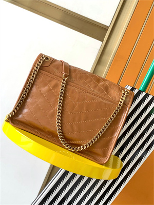 Y.S.L NIKI MEDIUM In Vintage Leather Brown Color