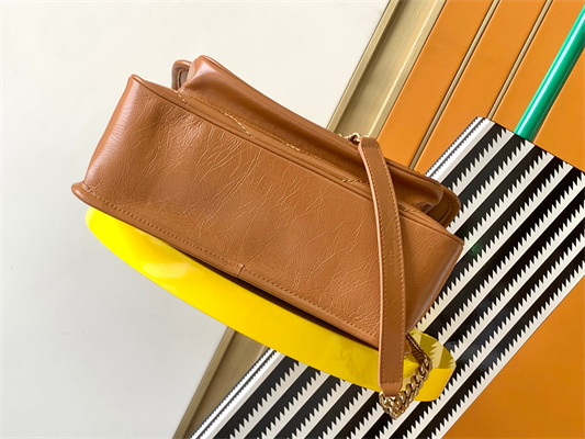Y.S.L NIKI MEDIUM In Vintage Leather Brown Color