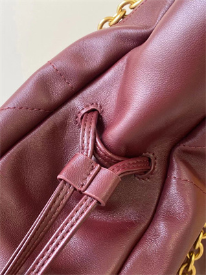 Y.S.L Jamie Shopping Bag Small In Lambskin Bordeaux Color