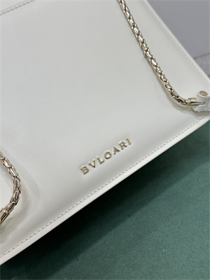 BVLGARI Serpenti Forever top handle bag Calfskin Leather White Color 289835