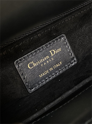 CD Small Lady Di.or My ABCDior Bag Cannage Lambskin Gold Tone Metal With Pearl Charm Black