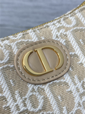 CD 30 Montaigne Wanderlust Mini Bag Dior Oblique Chambray with Raffia Effect and Smooth Calfskin Nature