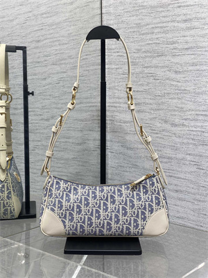CD 30 Montaigne Wanderlust Mini Bag Blue Dior Oblique Chambray with Raffia Effect and Light Biscuit Smooth Calfskin