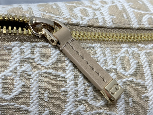 CD Medium DiorTravel Nomad Pouch Nature Color Dior Oblique Jacquard