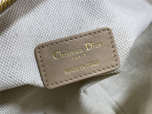 CD Medium DiorTravel Nomad Pouch Nature Color Dior Oblique Jacquard