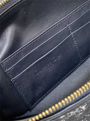 Diorstar Hobo Bag With Chain Black Tweed with White Cannage Motif