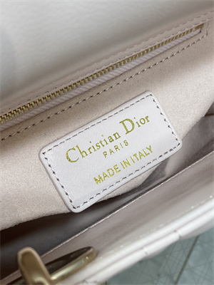 CD Mini Lady Dior Bag Cannage Lambskin Gold Tone Metal Sakura Pink