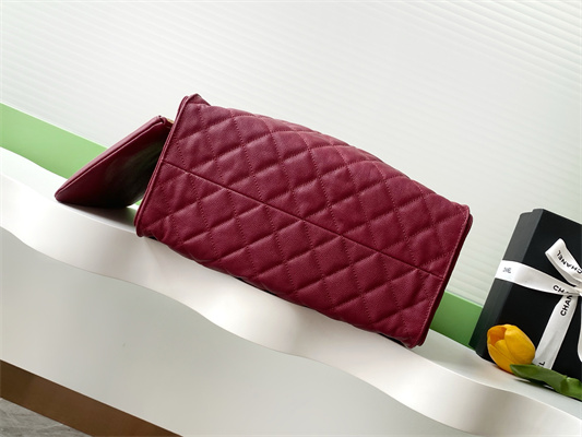 Chanel 25 Medium Handbag Grained Calfskin Gold Tone Metal Dk Red AS5311