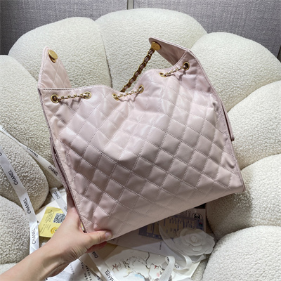 Chanel 25 Medium Handbag Grained Calfskin Gold Tone Metal Pink AS5311