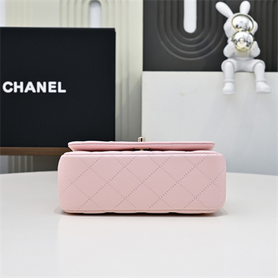 Chanel 25s Mini Top Handle Bag Gold Tone Metal Pink AS4591