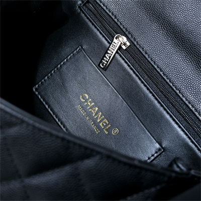 Chanel 25s Top Handle Bag Gold Tone Metal Black AS5554