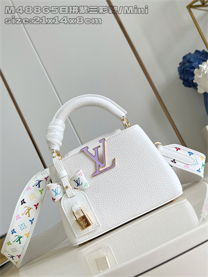 L.V X TM Capucines Mini Bag Taurillon Leather White M48865