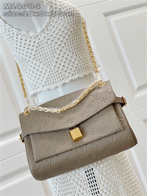 LV Anytime Flap Bag Monogram Empreinte leather Tourterelle M14973