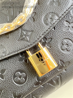 LV Anytime Flap Bag Monogram Empreinte leather Black M14604