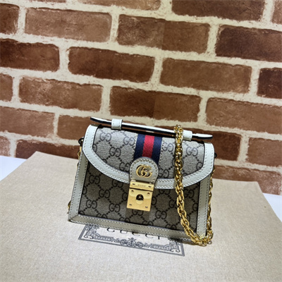 Gu.cci Ophidia Mini Top Handle Bag Supreme Canvas White 696180