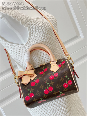 L.V x TM Speedy Bandoulière 20 Monogram cherry coated canvas M13094
