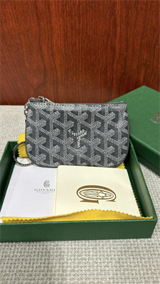 Goyard Key Pouch coin purse Goyardine Canvas & Chevroches Calfskin Grey