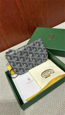 Goyard Key Pouch coin purse Goyardine Canvas & Chevroches Calfskin Grey