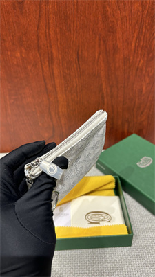 Goyard Key Pouch coin purse Goyardine Canvas & Chevroches Calfskin White