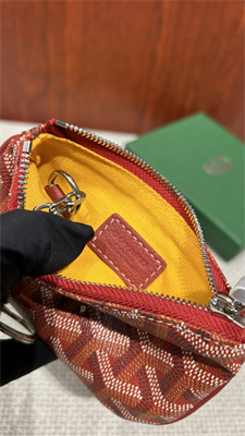 Goyard Key Pouch coin purse Goyardine Canvas & Chevroches Calfskin Red