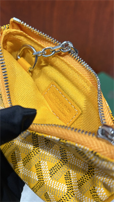 Goyard Key Pouch coin purse Goyardine Canvas & Chevroches Calfskin Yellow
