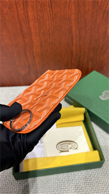 Goyard Key Pouch coin purse Goyardine Canvas & Chevroches Calfskin Orange