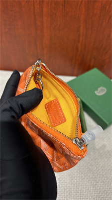 Goyard Key Pouch coin purse Goyardine Canvas & Chevroches Calfskin Orange