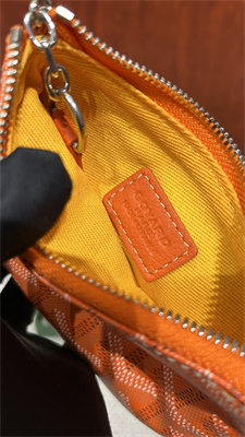 Goyard Key Pouch coin purse Goyardine Canvas & Chevroches Calfskin Orange