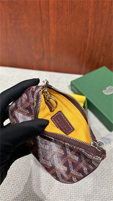 Goyard Key Pouch coin purse Goyardine Canvas & Chevroches Calfskin Burgundy