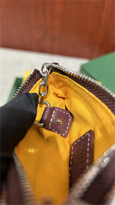 Goyard Key Pouch coin purse Goyardine Canvas & Chevroches Calfskin Burgundy