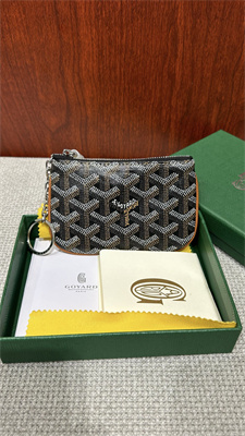 Goyard Key Pouch coin purse Goyardine Canvas & Chevroches Calfskin Black&Tan