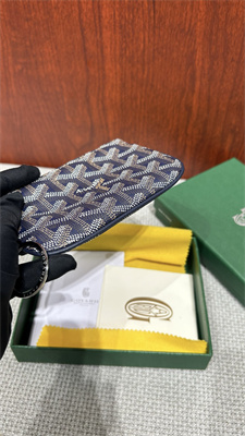Goyard Key Pouch coin purse Goyardine Canvas & Chevroches Calfskin Navy Blue
