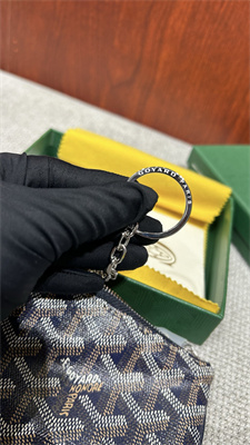 Goyard Key Pouch coin purse Goyardine Canvas & Chevroches Calfskin Navy Blue