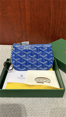 Goyard Key Pouch coin purse Goyardine Canvas & Chevroches Calfskin Sky Blue