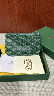 Goyard Key Pouch coin purse Goyardine Canvas & Chevroches Calfskin Green