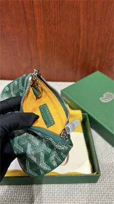 Goyard Key Pouch coin purse Goyardine Canvas & Chevroches Calfskin Green